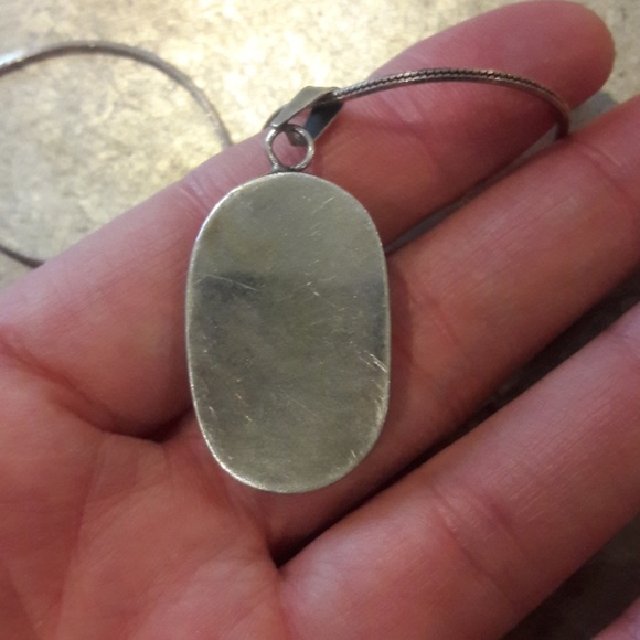 ❤SOLD❤Vintage Sterling Art Nouveau Lady Pendant - Picture 3 of 8